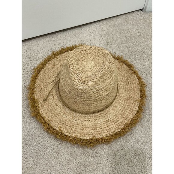 NWOT Hat Attack Fringe Brim Raffia Straw Sun Hat main image 9